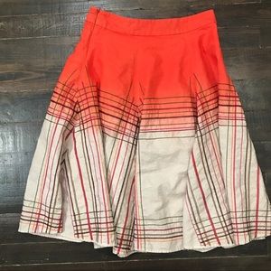 Willi Smith Linen blend skirt, orange fade